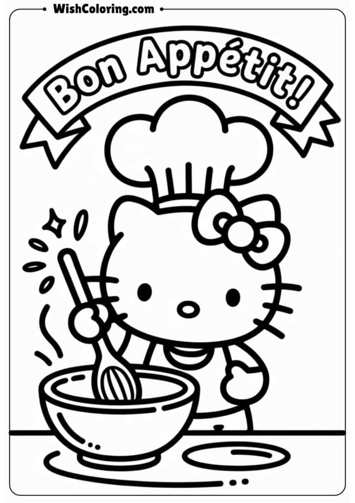 Hello Kitty Chef with Cooking Hat