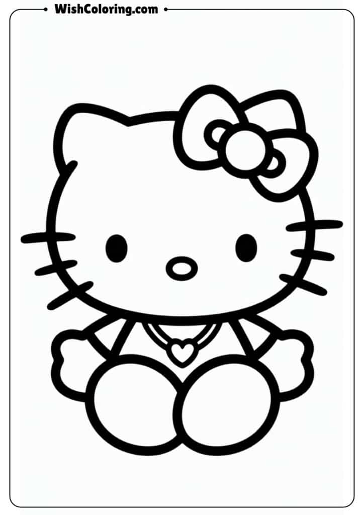 Hello Kitty Sitting Cross-Legged