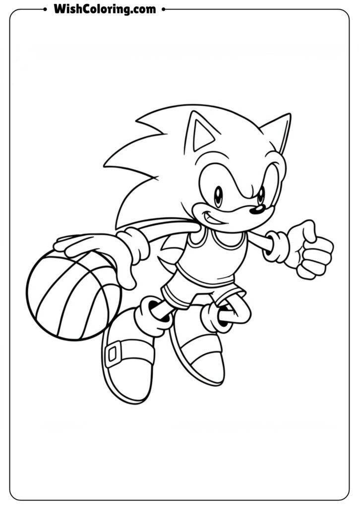 Basketball SonicJumping Over Badniks
