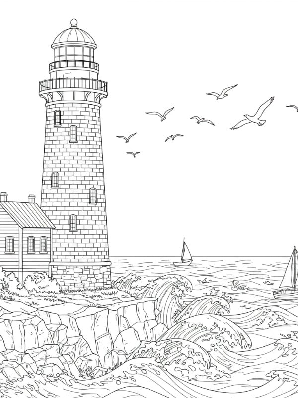 Detailed Lighthouse Scene