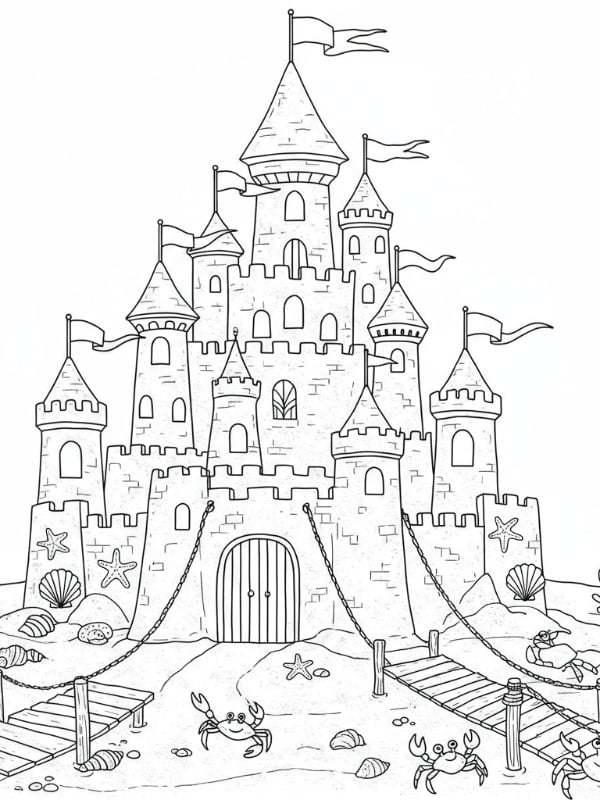 Elaborate Sandcastle Kingdom
