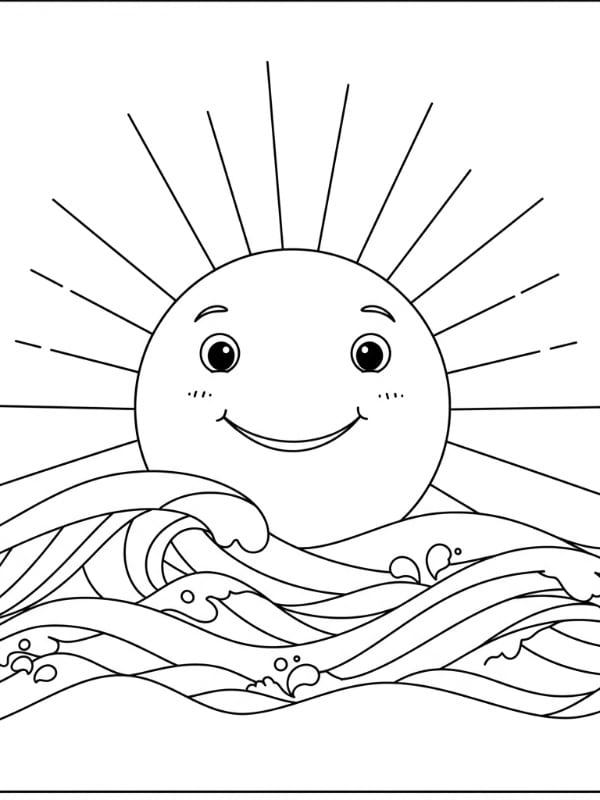 Friendly Sun Over Ocean