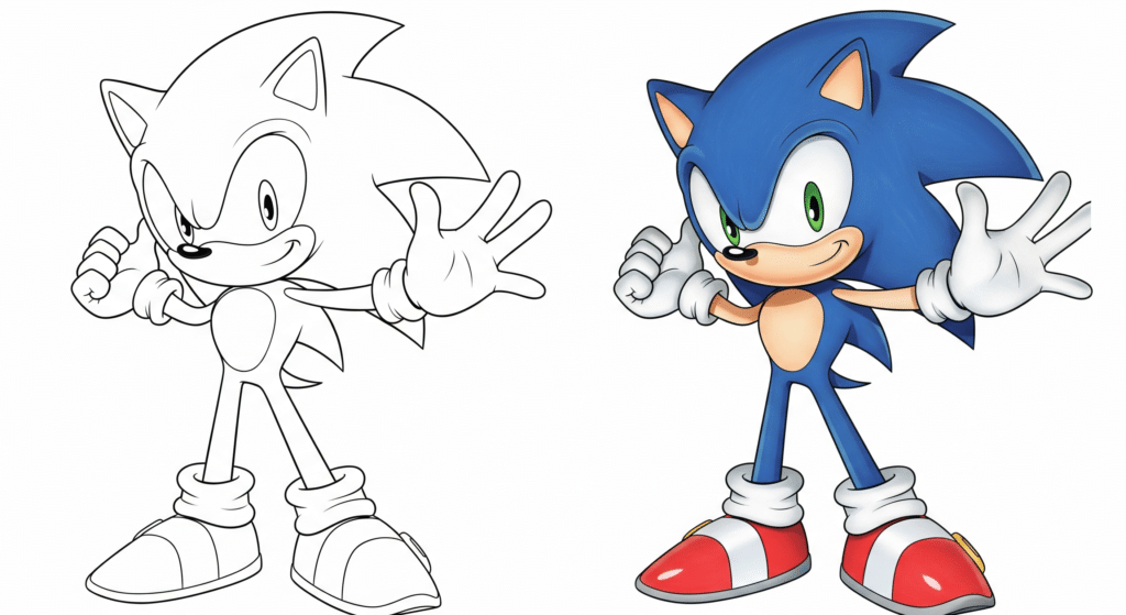 Sonic coloring pages