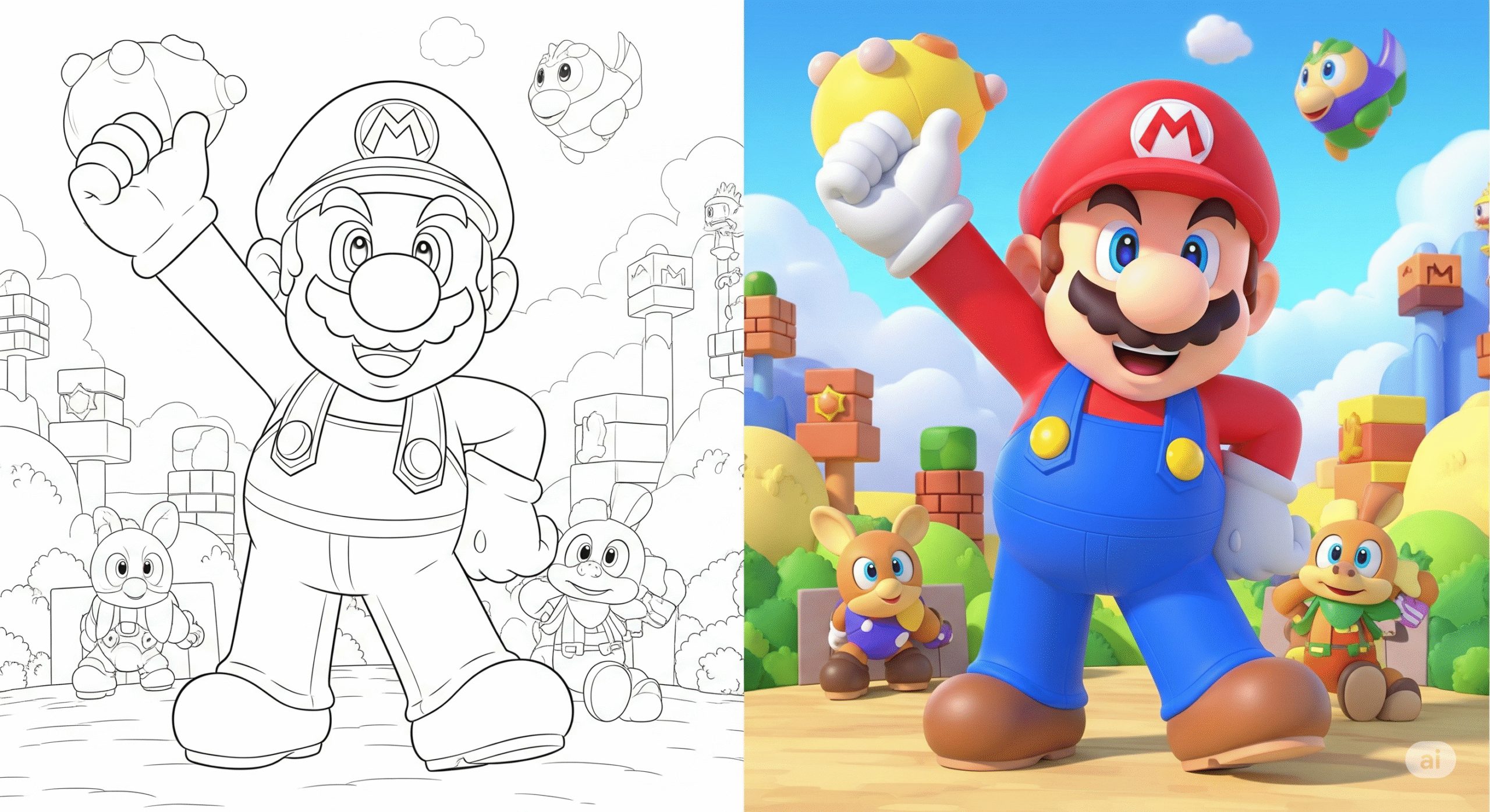 Mario coloring pages