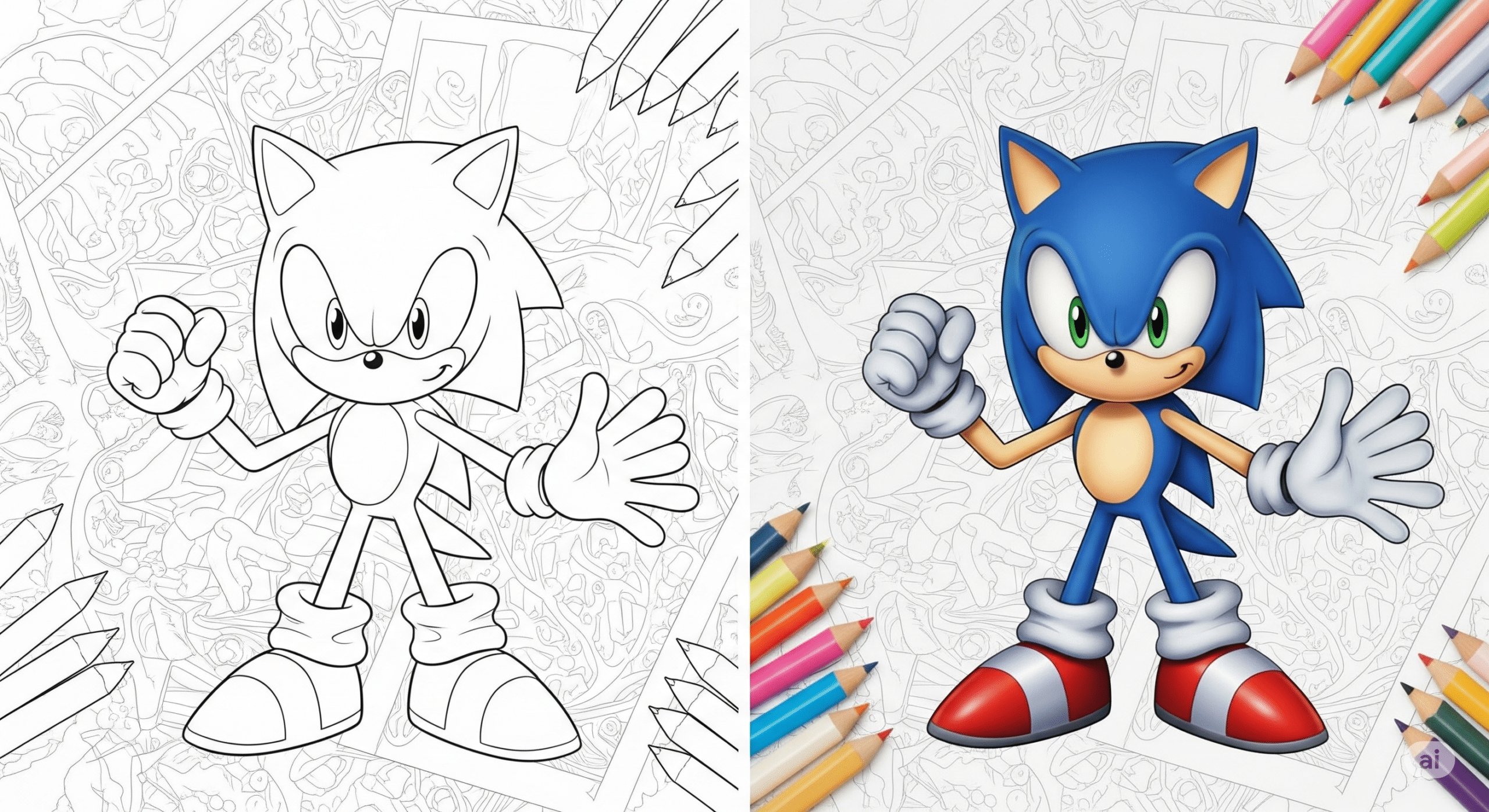 Sonic Coloring Pages