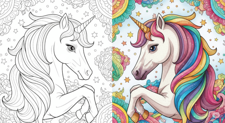 Unicorn Coloring Pages