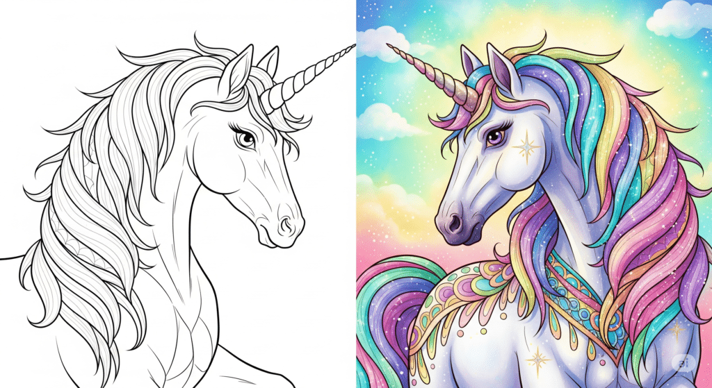 unicorn coloring pages
