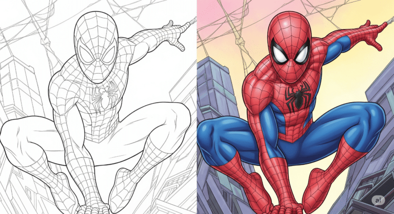 SpiderMan coloring pages