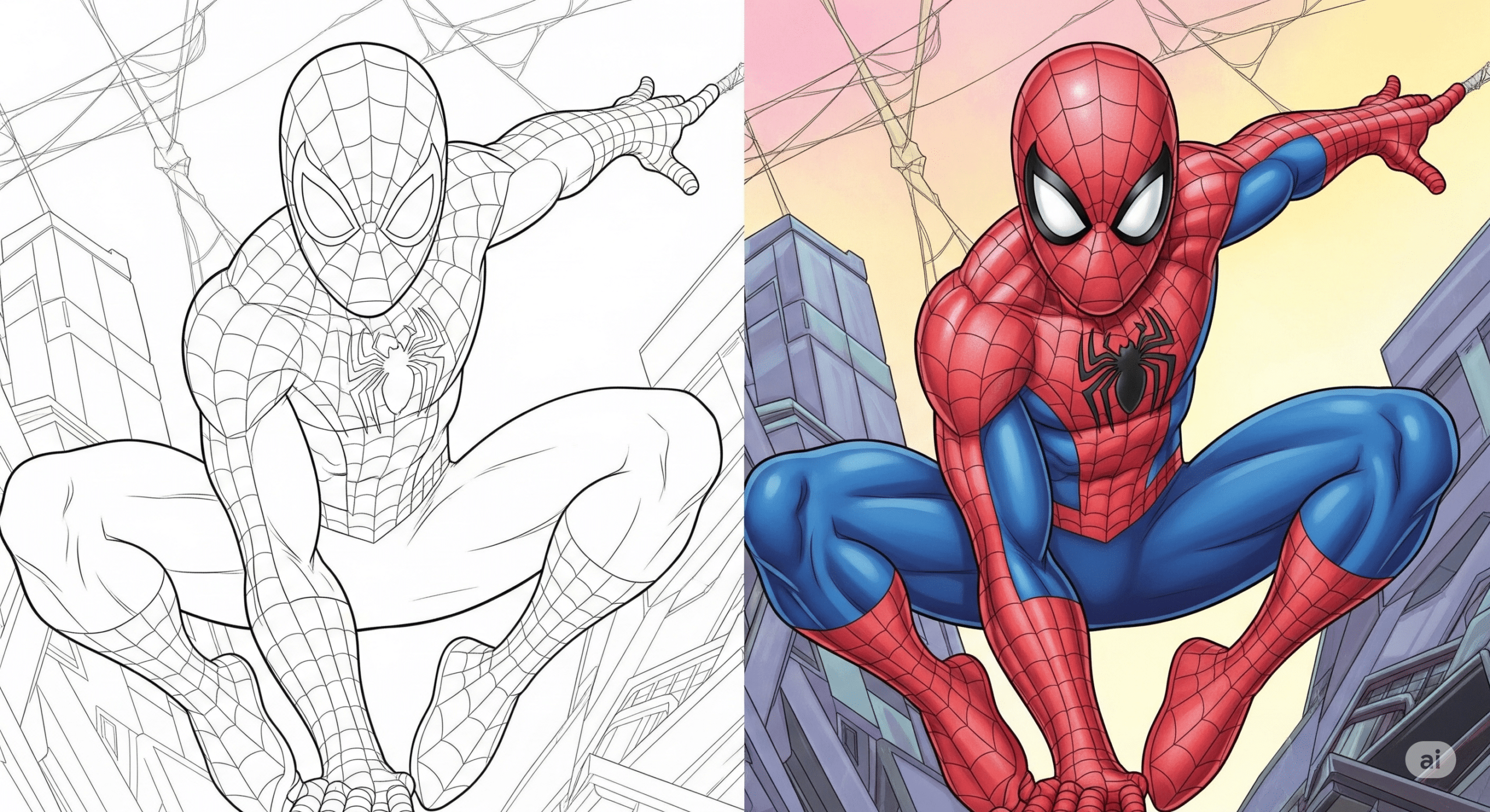 SpiderMan coloring pages