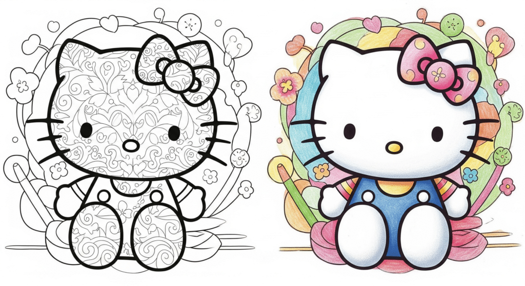 Hello Kitty Coloring Pages