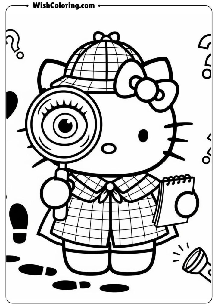 Hello Kitty Detective with Magnifying Glass