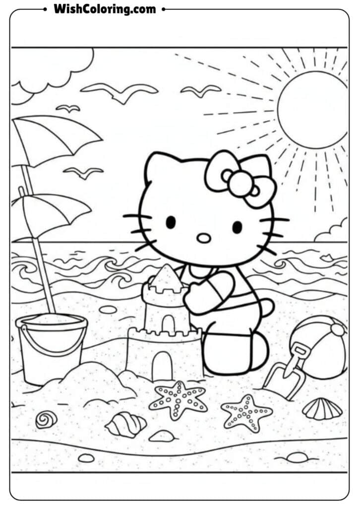 Hello Kitty at the Beach