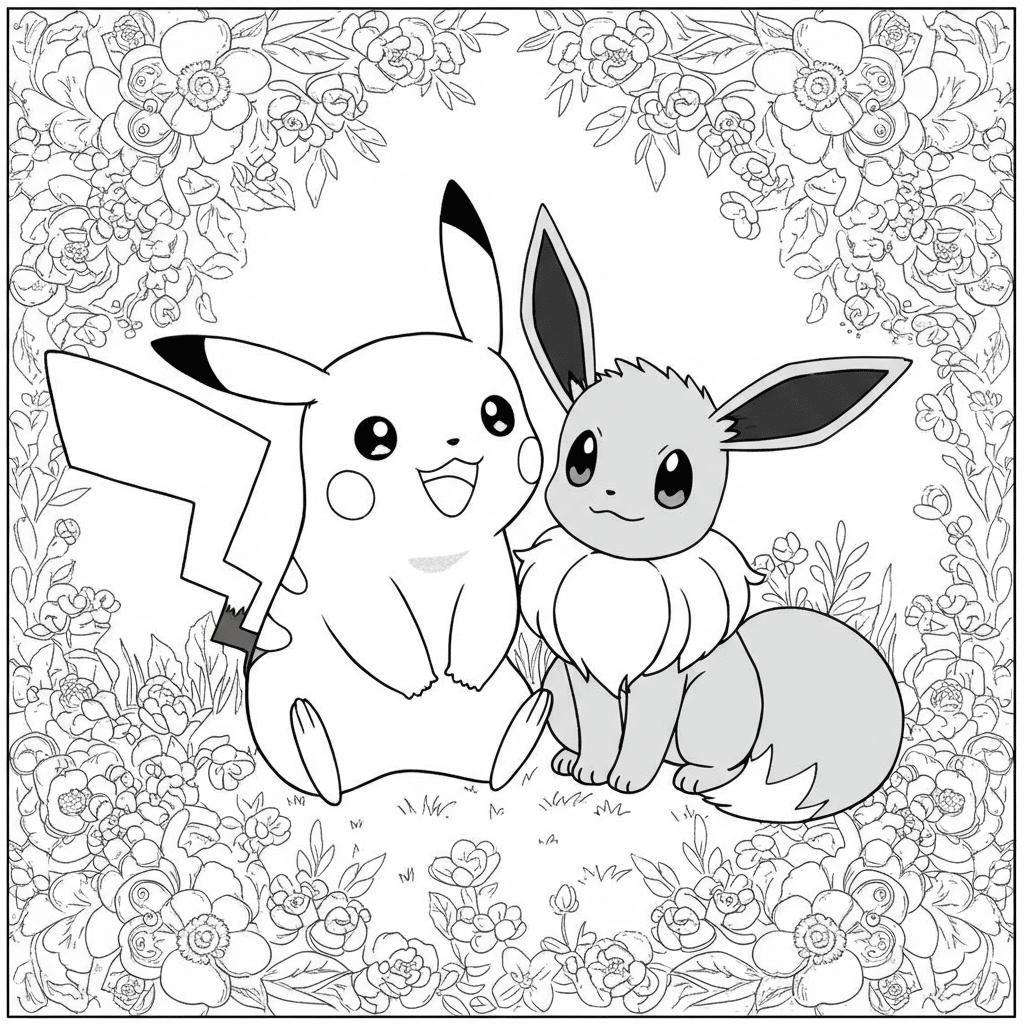 Pikachu and Eevee