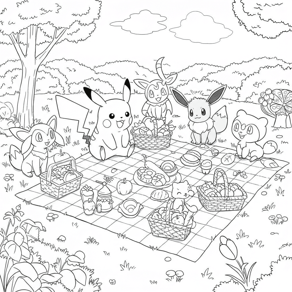 Pikachu and Friends Picnic