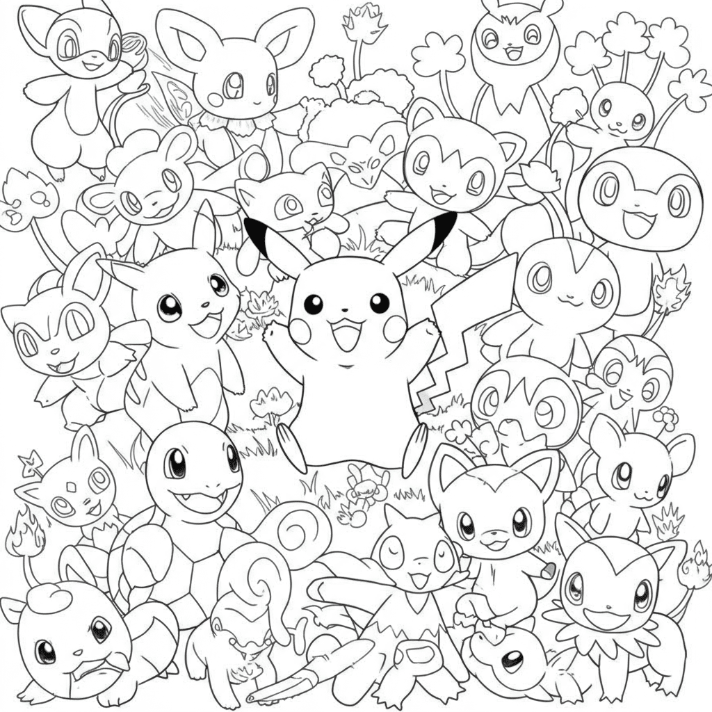 Pikachu and Other Pokemon