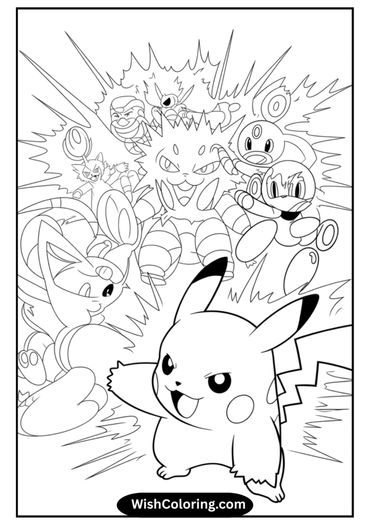 Pikachu vs Team Rocket's Pokémon