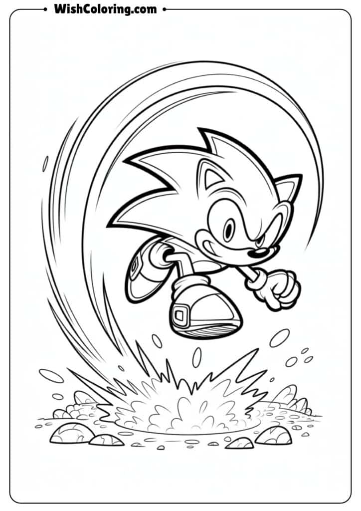 Sonic Rolling with Speed