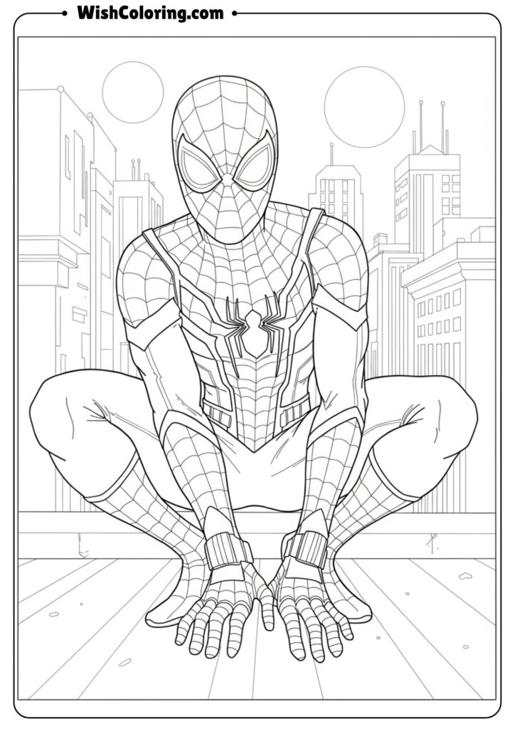 Spiderman stealth suitstopping a speeding car