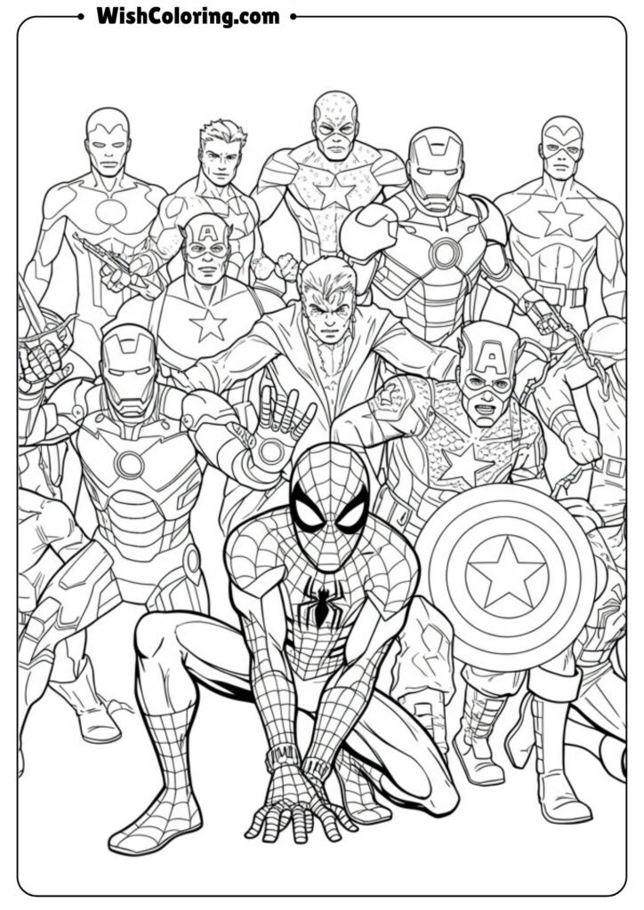 Spiderman team-up with other heroes