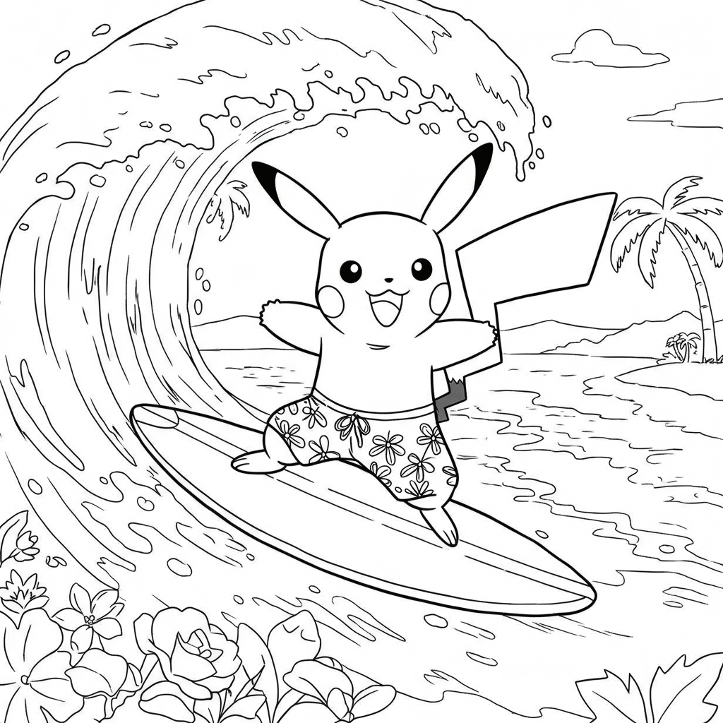 Surfing Pikachu