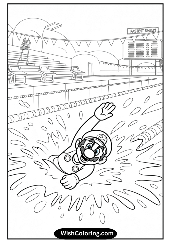 Mario Swimming Competition