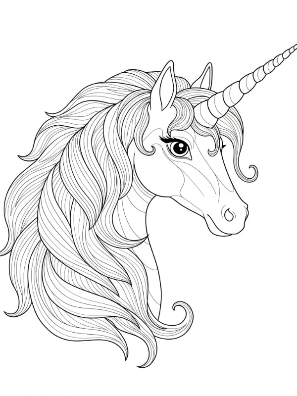 Unicorn Head Portrait