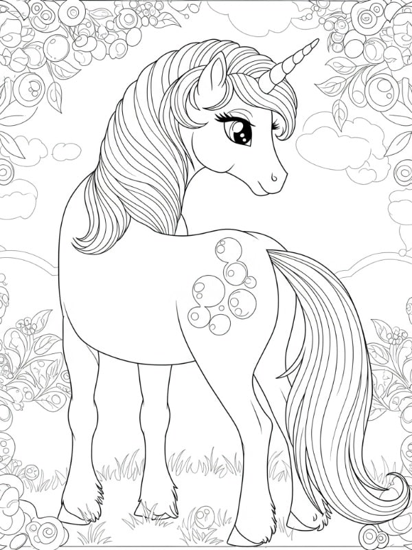 Unicorn Looking Back