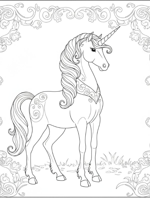 Unicorn with Arched Neck