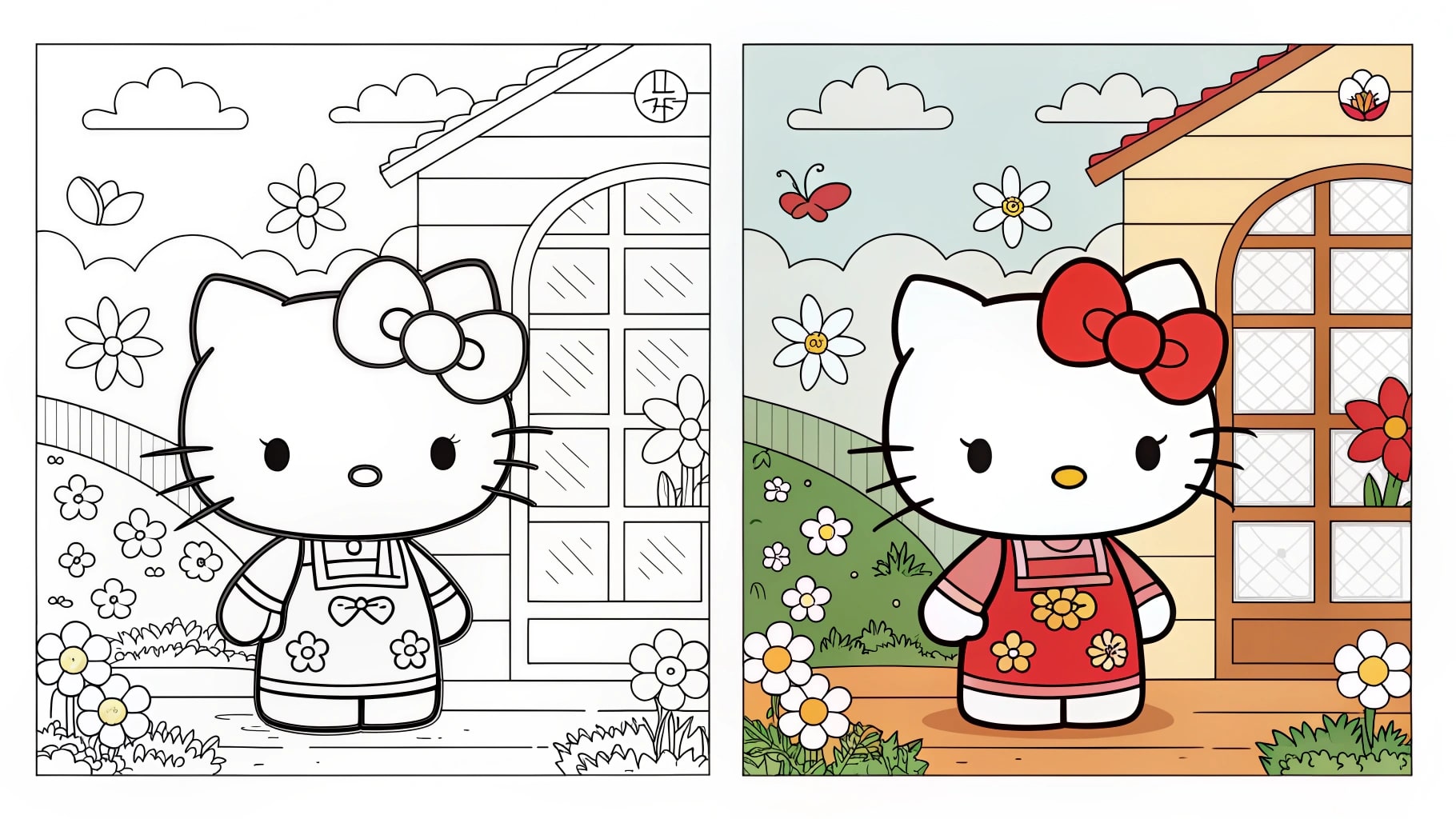Hello Kitty Coloring Pages